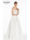 Alyce Paris 7009 Luminous Satin V-Neck Wedding Dress