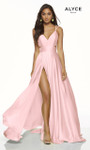 Alyce Paris 60453 Satin Chiffon V-neck Sleeveless Dress