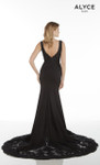 Alyce Paris 5065 Plunging Neckline Mermaid Long Dress