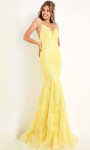 Jovani Prom JVN02258 Embroidered V Neck Trumpet Gown