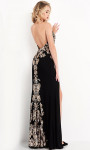 JVN by Jovani JVN04791 Plunging Halter Dress With Slit