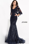 Jovani 03158 Cape Sleeve Lace Mother of Bride Dress