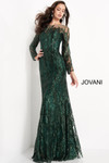 Jovani 03936 Sheer Neck Embellished Mother of the Bride Dress
