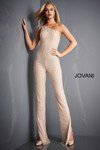 Jovani 3816 One Shoulder Beaded Jumpsuit