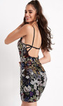 JVN by Jovani JVN04552 Sequined Open Back Sheath Dress