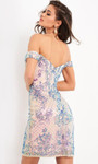 JVN by Jovani JVN05251 Sequin Off-shoulder Cocktail Dress