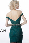 JVN by Jovani JVN1102 Lace Off Shoulder Fitted Short Dress