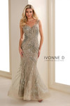 Ivonne D by Mon Cheri 220D36 Sleeveless Embroidered Gown