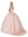 Dancing Queen 1575 Off Shoulder Applique Detailed Ballgown