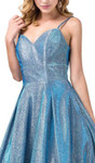 Dancing Queen 2611 Sweetheart Lace Up Back Metallic Gown