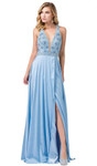 Dancing Queen 2527 Sleeveless Beaded Crisscrossed Back Gown