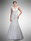 Dancing Queen A7000 Lace Applique Illusion Bateau Gown