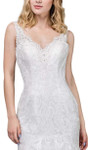 Dancing Queen 0068 Sleeveless Applique V-neck Trumpet Gown