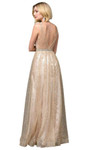 Dancing Queen 2834 Sleeveless Plunging V-neck A-line Gown