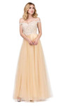 Dancing Queen 2538 Embroidered Off-shoulder A-line Gown