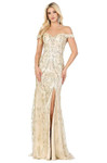 Dancing Queen 2902 Sleeveless Embellish Off-shoulder Dress