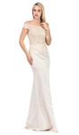 Dancing Queen 2440 Adorned Illusion Off Shoulder Long Gown