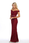 Celavie 6409 Off the Shoulder Lace Mermaid Long Dress