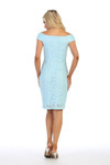 Celavie 6333 Short Sleeves Lace Off Shoulder Short Dress