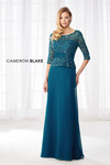 Cameron Blake by Mon Cheri 114657SL Chiffon Mock Long Dress