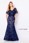 Cameron Blake by Mon Cheri 221687 Cape Sleeves V-neck Gown