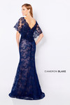 Cameron Blake by Mon Cheri 221687 Cape Sleeves V-neck Gown