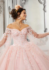 Morilee 60143 Beaded Lace Sparkle Tulle Quinceanera Ballgown