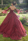 Morilee 60110 Pattern Sequin Glitter Tulle Quinceanera Ballgown