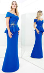 Alexander by Daymor 1350 Off-shoulder Beaded Sheath Gown