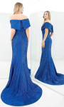 Alexander by Daymor 1367 Textured Fabric Off Shoulder Dress