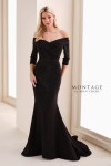Montage by Mon Cheri 221970 Off-shoulder Sparkle Beaded Gown