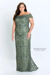 Montage by Mon Cheri 220947 Off-Shoulder Beaded lace Gown