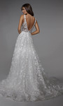 Alyce Paris 7037 V-neck Low V Back Formal Long Bridal Gown