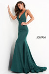JVN by Jovani JVN00698 Stretch Glitter V-Neck Long Gown