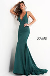 JVN by Jovani JVN00698 Stretch Glitter V-Neck Long Gown