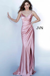 Jovani JVN03104 Sleeveless Cowl Neck Ruched Trumpet Dress