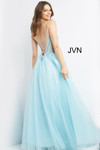 JVN by Jovani JVN07394 Sweetheart Lace Appliqued Corset Gown