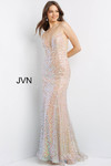 JVN by Jovani JVN07594 Sleeveless Iridescent Sequined Dress