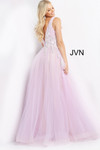 JVN by Jovani JVN07638 Sleeveless Plunging V-Neck Ballgown