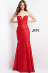 Jovani JVN08511 Strapless Sweetheart Lace Sequin Long Dress