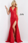 JVN by Jovani JVN08512 Embellished Sleeveless V-neck Gown