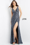 JVN by Jovani JVN08512 Embellished Sleeveless V-neck Gown