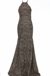 JVN by Jovani JVN1139 Sleeveless High Halter Glitter Gown