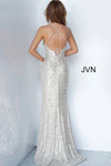 JVN by Jovani JVN4707 Plunging V-neck Sequin Sheath Dress