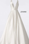 JVN by Jovani JVN47530 V Neck Mikado Ballgown With Skirt