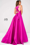 JVN by Jovani JVN47530 V Neck Mikado Ballgown With Skirt