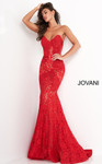 Jovani 37334 Crystal Embellished Strapless Lace Long Dress