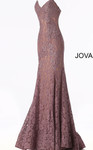 Jovani 37334 Crystal Embellished Strapless Lace Long Dress