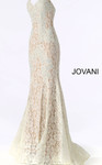 Jovani 37334 Crystal Embellished Strapless Lace Long Dress