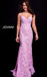 Jovani 37334 Crystal Embellished Strapless Lace Long Dress